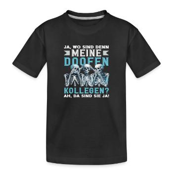Mes collègues stupides. Les voilà du travail de bureau. - T-shirt bio Premium Enfant - noir - Devant