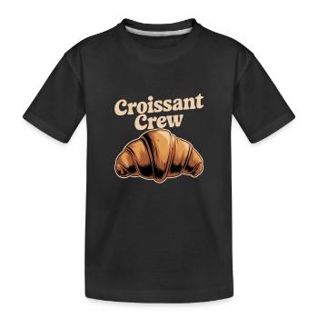 Croissant Crew - Kids' Premium Organic T-Shirt - black - Front