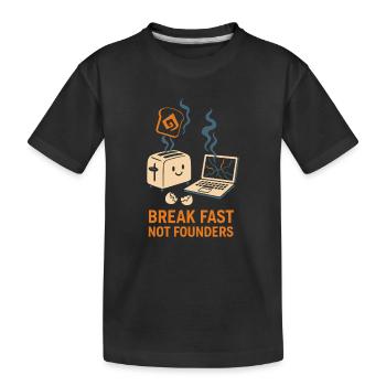 Startup Founder Survivor Burnout Recover - Kids' Premium Organic T-Shirt - black - Front