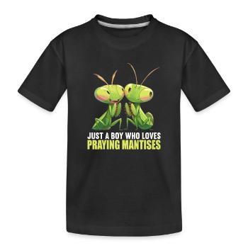 Gottesanbeterinnen Gottesanbeterin - Kinder Premium Bio T-Shirt - Schwarz - Vorne