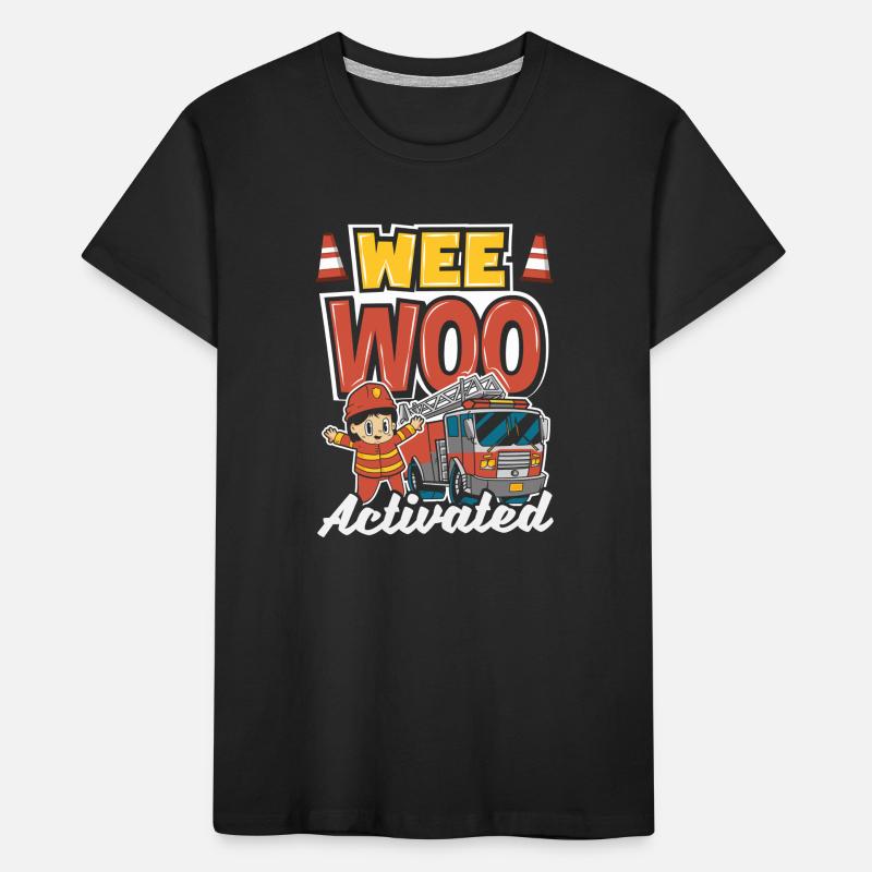 Wee Woo Squad Fire Tiny Feuerwehrmann Kinder Premium Bio T-Shirt