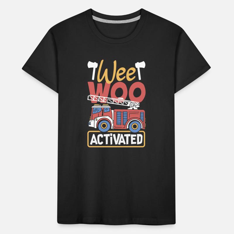 Wee Woo Squad Fire Tiny Feuerwehrmann Kinder Premium Bio T-Shirt
