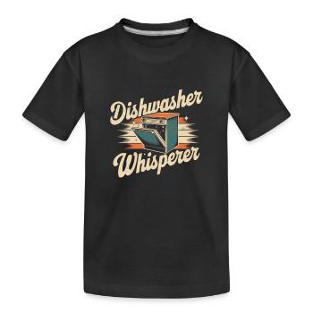 Haushalt Humor - Dishwasher Whisperer - Kinder Premium Bio T-Shirt - Schwarz - Vorne