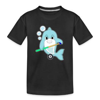 Dolphin Billiard Cue Sport - T-shirt bio Premium Enfant - noir - Devant