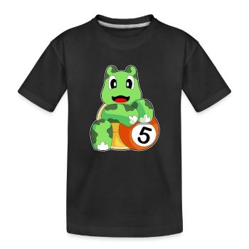 Schildkröte Billiard Queue Sport - Kinder Premium Bio T-Shirt - Schwarz - Vorne
