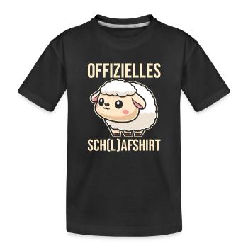 Official Sleep Shirt Sleeping Sheep - Kids' Premium Organic T-Shirt - black - Front