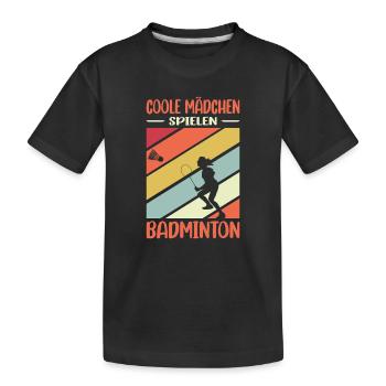 Joueur de badminton offre des tenues de badminton - T-shirt bio Premium Enfant - noir - Devant