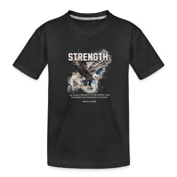 Force Aigle Foi Isaïe 40 29 Courage - T-shirt bio Premium Enfant - noir - Devant