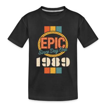 Legendary since 1989 - Kids' Premium Organic T-Shirt - black - Front