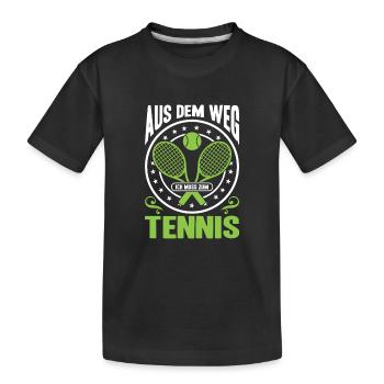 Joueur de tennis offre des tenues de paroles de tennis - T-shirt bio Premium Enfant - noir - Devant