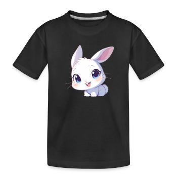 Hasen Hase - Kinder Premium Bio T-Shirt - Schwarz - Vorne