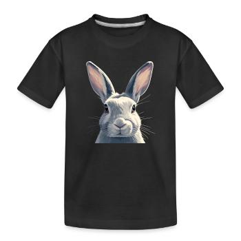 Hasen Hase - Kinder Premium Bio T-Shirt - Schwarz - Vorne