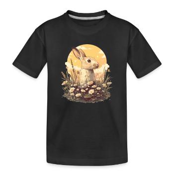 Bunny Bunny - Kids' Premium Organic T-Shirt - black - Front