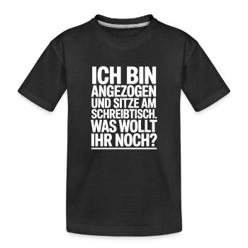 Je suis habillé à un bureau Bureau à domicile - T-shirt bio Premium Enfant - noir - Devant