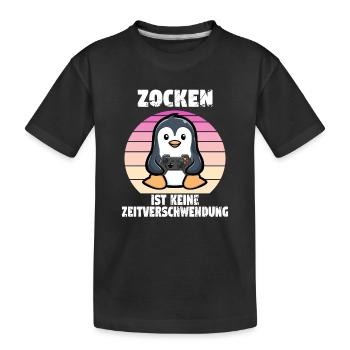 Les jeux vidéo ne sont pas une perte de temps. - T-shirt bio Premium Enfant - noir - Devant