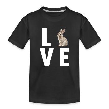 Bunny Bunny - Kids' Premium Organic T-Shirt - black - Front