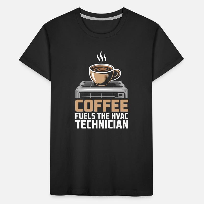 Kaffee Liebender HVAC Techniker Geschenk Arbeiter Kinder Premium Bio T-Shirt