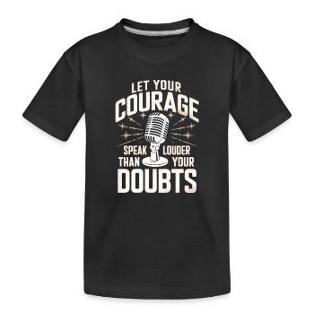 Poetry Slam Speak Loud Slam Poetry - Kids' Premium Organic T-Shirt - black - Front
