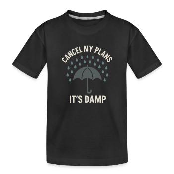 Wetter Drama Humor Geschenk Regen Schnee - Kinder Premium Bio T-Shirt - Schwarz - Vorne