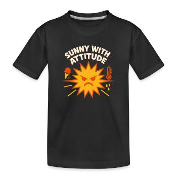 Wetter Drama Humor Geschenk Regen Schnee - Kinder Premium Bio T-Shirt - Schwarz - Vorne