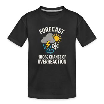 Wetter Drama Humor Geschenk Regen Schnee - Kinder Premium Bio T-Shirt - Schwarz - Vorne