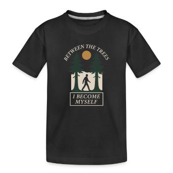 Forest Walk Overthinker Mental Reset - Kinder Premium Bio T-Shirt - Schwarz - Vorne