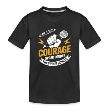 Poetry Slam Speak Loud Slam Poetry - Kids' Premium Organic T-Shirt - black - Front