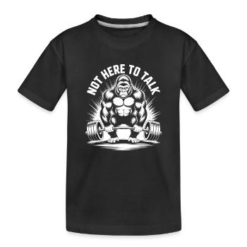 Drôle de cadeau de la musculation en mode bodybuilding - T-shirt bio Premium Enfant - noir - Devant