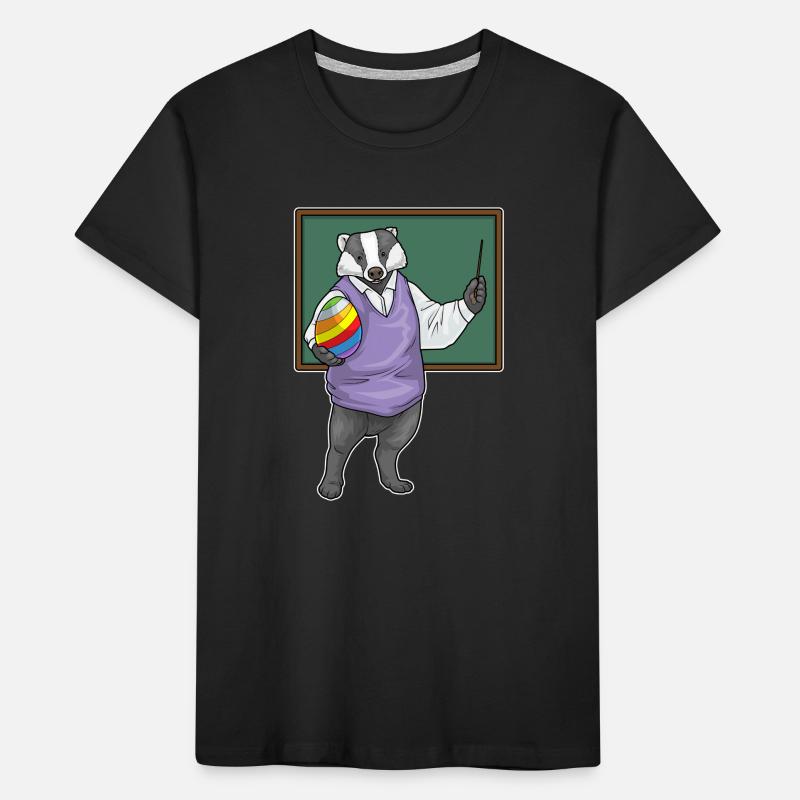 Badger Easter Teacher Kids' Premium Organic T-Shirt