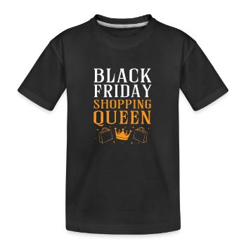 Black Friday shopping spree - Kids' Premium Organic T-Shirt - black - Front