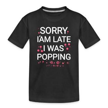 I'm sorry - Kids' Premium Organic T-Shirt - black - Front