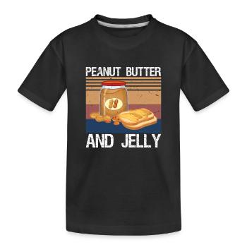 Peanut Butter and Jelly - Kids' Premium Organic T-Shirt - black - Front