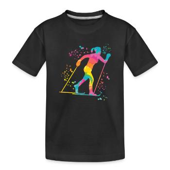Ski de fond Ski de fond - T-shirt bio Premium Enfant - noir - Devant