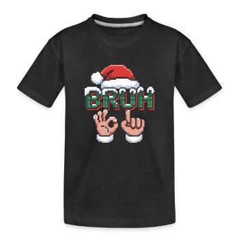 Santa 67 Bruh Weihnachtsmeme - Kinder Premium Bio T-Shirt - Schwarz - Vorne