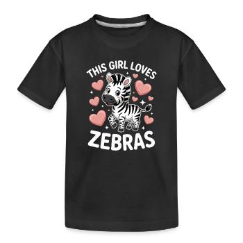 Zebra Saying Funny Zebra Gift - Kids' Premium Organic T-Shirt - black - Front