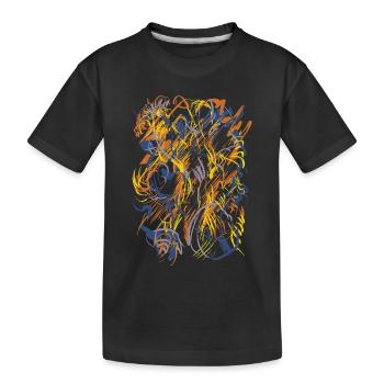 abstrakt - Kinder Premium Bio T-Shirt - Schwarz - Vorne