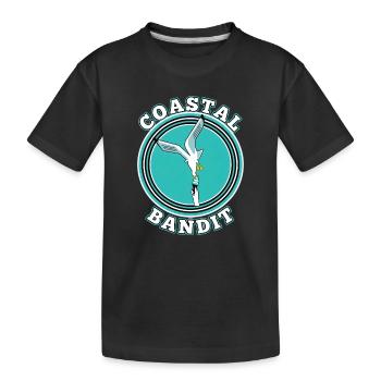 Mouette bandit côtière vole la glace - T-shirt bio Premium Enfant - noir - Devant