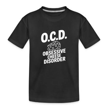 Trouble obsessionnel du fromage par le TOC - T-shirt bio Premium Enfant - noir - Devant