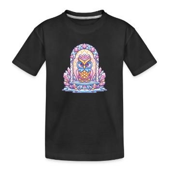 Trône de la Chouette de Cristal - T-shirt bio Premium Enfant - noir - Devant