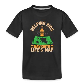 Girl Scout Leader Helping Kids Navigate Scout - Kinder Premium Bio T-Shirt - Schwarz - Vorne