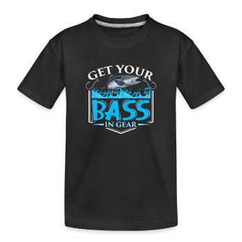 Anglers Fishermen Fishing Sport Fishermen - Kids' Premium Organic T-Shirt - black - Front