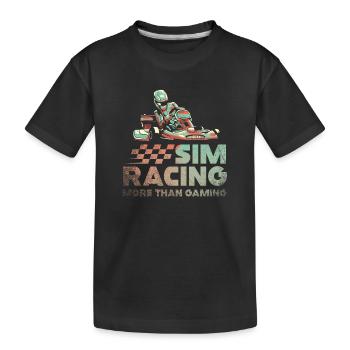 Sim Racing: More Than Gaming - Kids' Premium Organic T-Shirt - black - Front