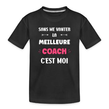 coach - T-shirt bio Premium Enfant - noir - Devant