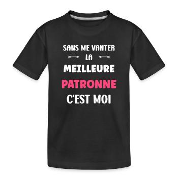 Patronin - Kinder Premium Bio T-Shirt - Schwarz - Vorne