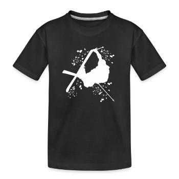 Alpine skiing Winter sports Nordic skiing - Kids' Premium Organic T-Shirt - black - Front