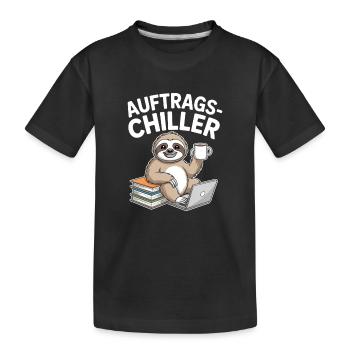 Commander Chiller Commander Chiller Bureau Sloth - T-shirt bio Premium Enfant - noir - Devant