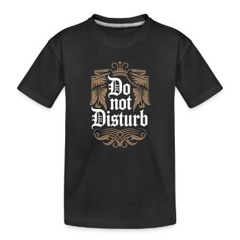 Ne dérangez pas le paresseux antisocial - T-shirt bio Premium Enfant - noir - Devant