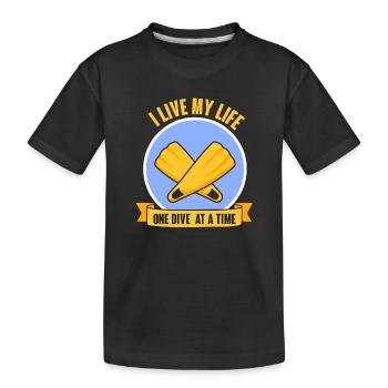 Plongeur Plongeur Snorkeling Plongeur récréatif - T-shirt bio Premium Enfant - noir - Devant