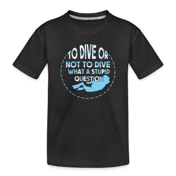 Plongeur Plongeur Snorkeling Plongeur récréatif - T-shirt bio Premium Enfant - noir - Devant