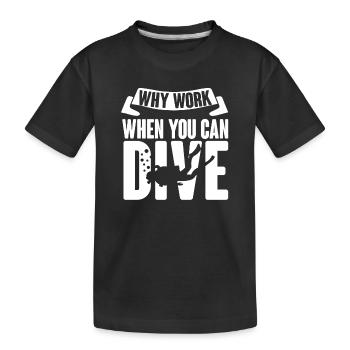 Plongeur Plongeur Snorkeling Plongeur récréatif - T-shirt bio Premium Enfant - noir - Devant